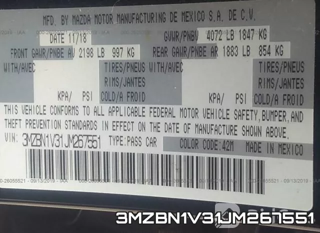 3MZBN1V31JM267551 фото 10