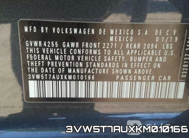 3VW5T7AUXKM010166 фото 10