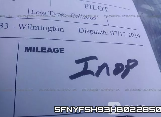 5FNYF5H93HB022850 фото 8