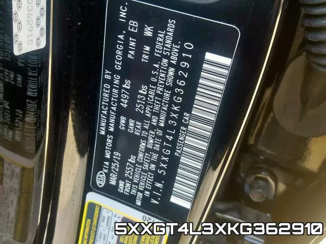 5XXGT4L3XKG362910 фото 2