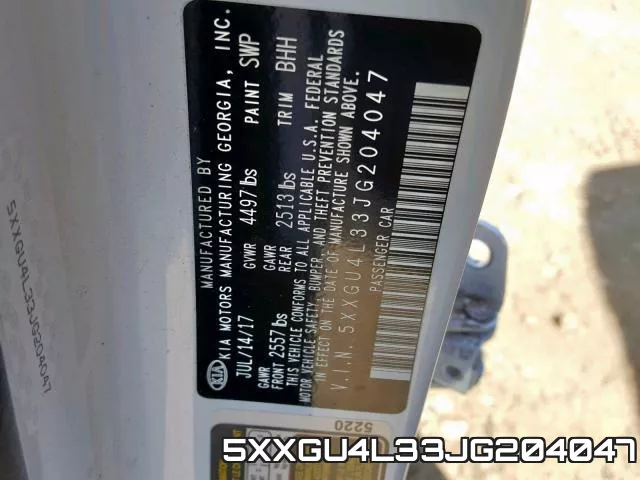 5XXGU4L33JG204047 фото 2