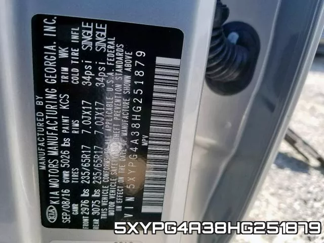 5XYPG4A38HG251879 фото 2
