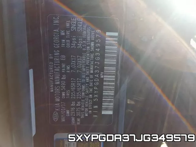 5XYPGDA37JG349579 фото 2