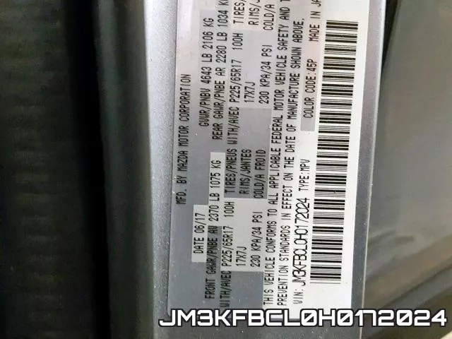 JM3KFBCL0H0172024 фото 2
