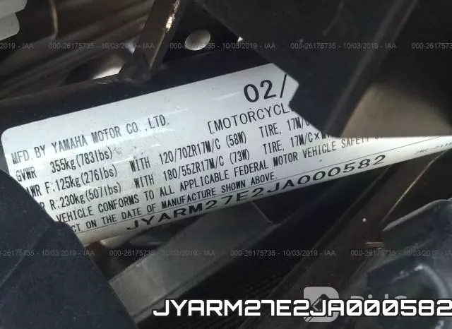 JYARM27E2JA000582 фото 2