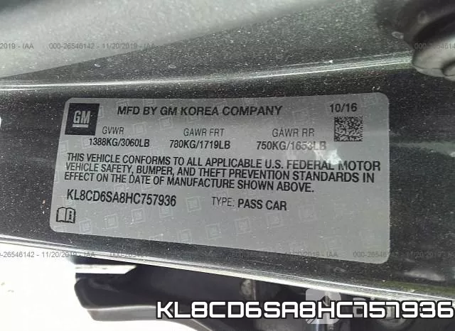 KL8CD6SA8HC757936 фото 10