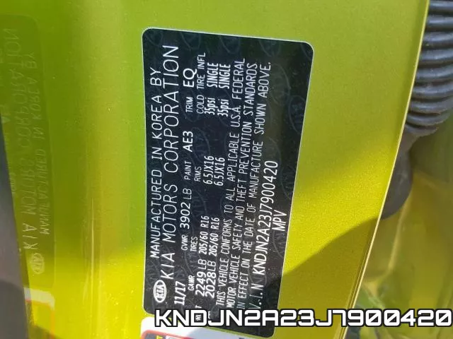 KNDJN2A23J7900420 фото 2