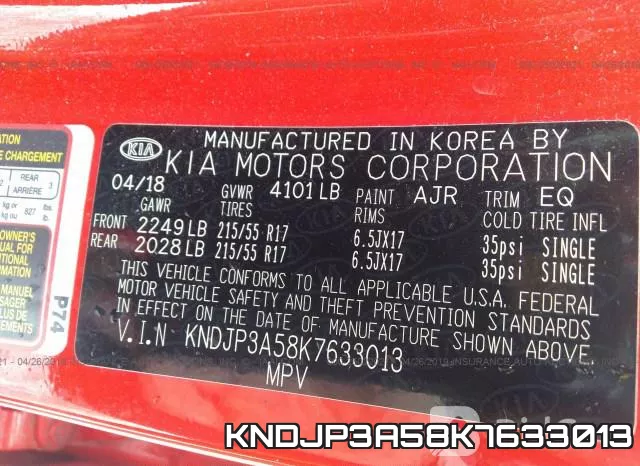 KNDJP3A58K7633013 фото 10