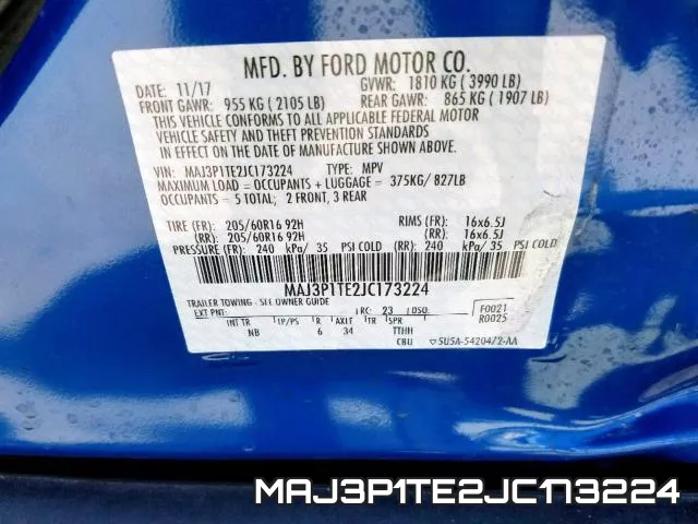 MAJ3P1TE2JC173224 фото 2