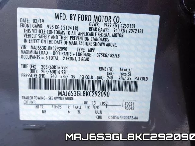 MAJ6S3GL8KC292090 фото 2