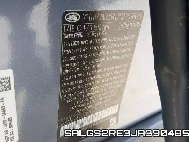 SALGS2RE3JA390485 фото 2