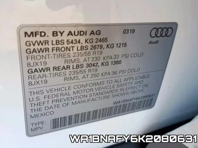 WA1BNAFY6K2080631 фото 2