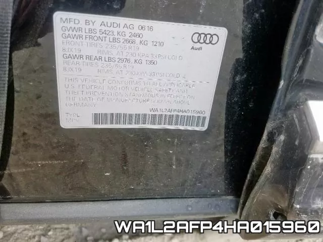 WA1L2AFP4HA015960 фото 2