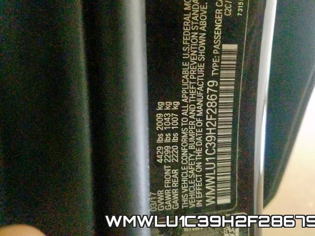 WMWLU1C39H2F28679 фото 2