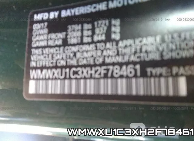 WMWXU1C3XH2F78461 фото 10