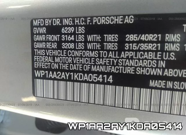 WP1AA2AY1KDA05414 фото 10