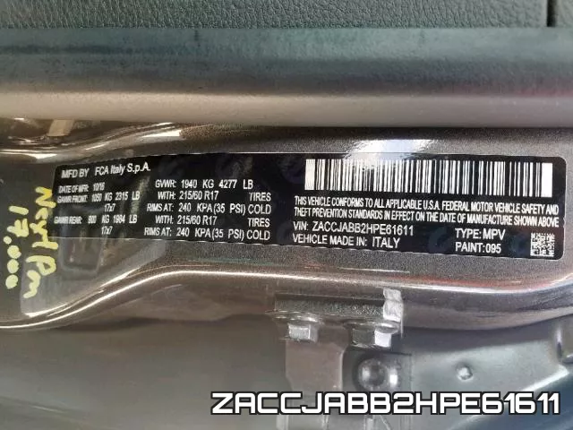 ZACCJABB2HPE61611 фото 2