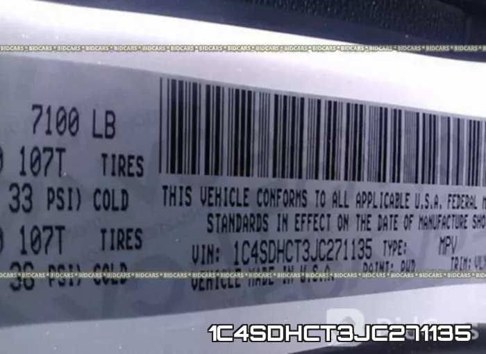 1C4SDHCT3JC271135 фото 10