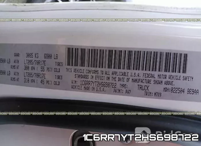 1C6RR7YT2HS698722 фото 10