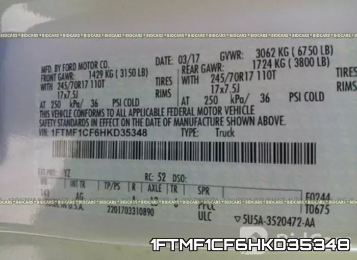 1FTMF1CF6HKD35348 фото 10