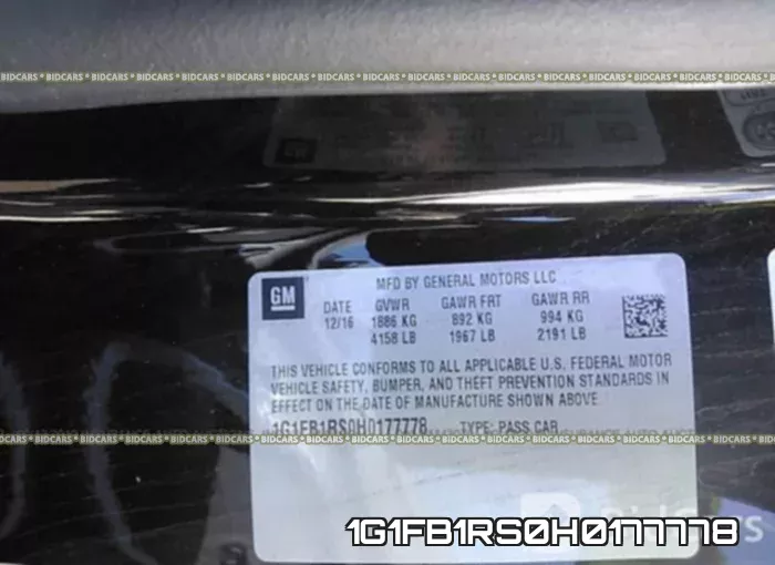 1G1FB1RS0H0177778 фото 10