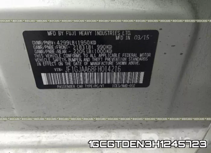 1GCGTDEN3H1245723 фото 10