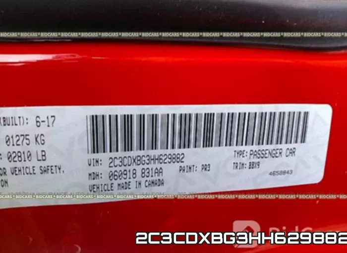 2C3CDXBG3HH629882 фото 10
