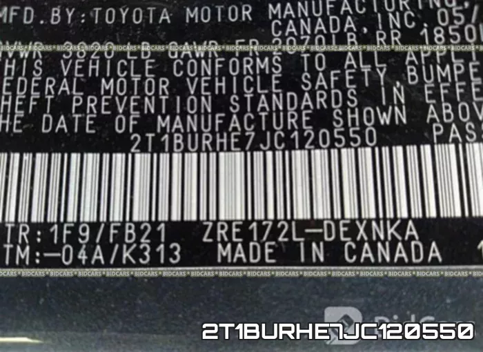 2T1BURHE7JC120550 фото 10