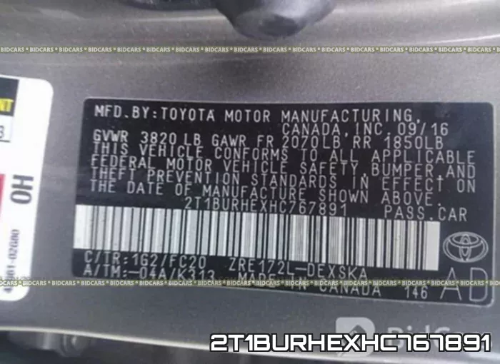 2T1BURHEXHC767891 фото 10