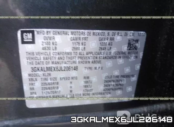 3GKALMEX6JL206148 фото 10