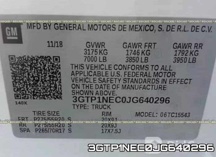 3GTP1NEC0JG640296 фото 10