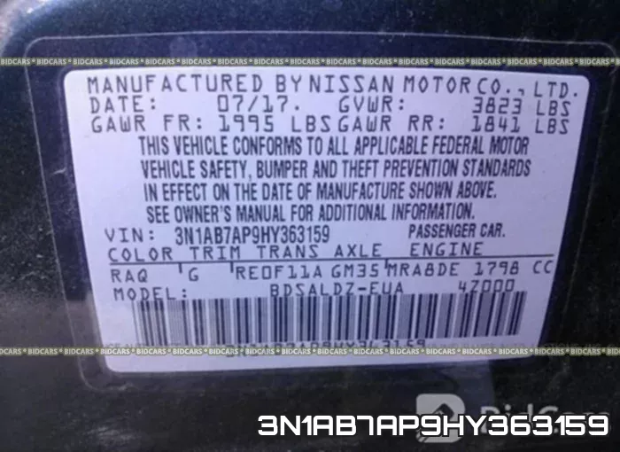 3N1AB7AP9HY363159 фото 10