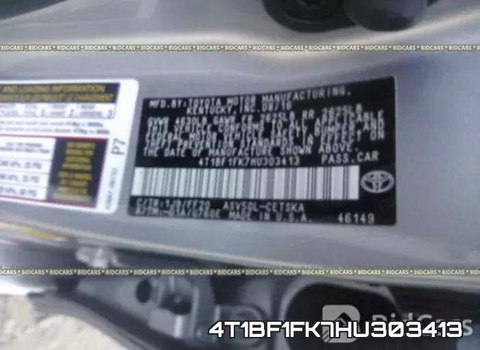 4T1BF1FK7HU303413 фото 10