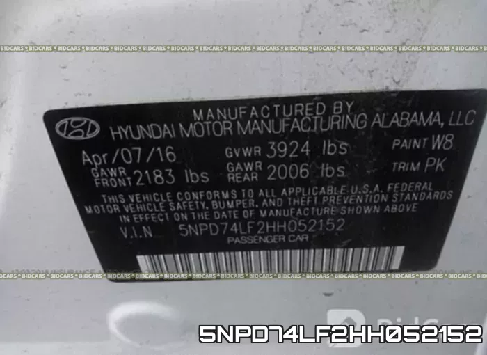 5NPD74LF2HH052152 фото 10