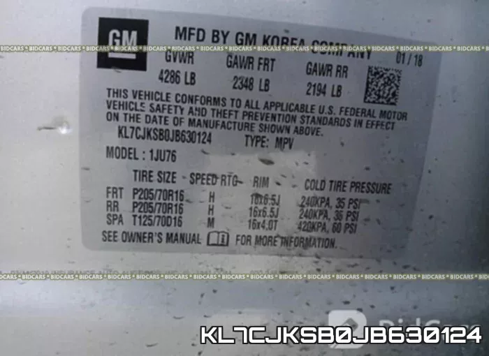 KL7CJKSB0JB630124 фото 10