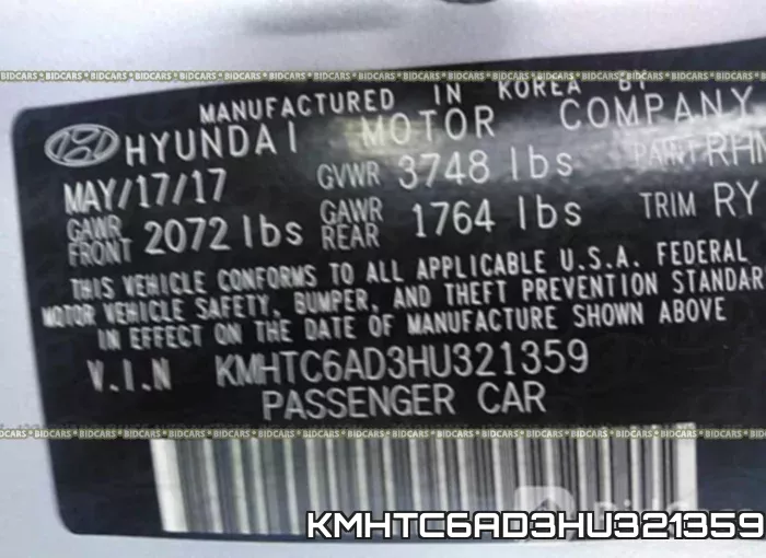 KMHTC6AD3HU321359 фото 10