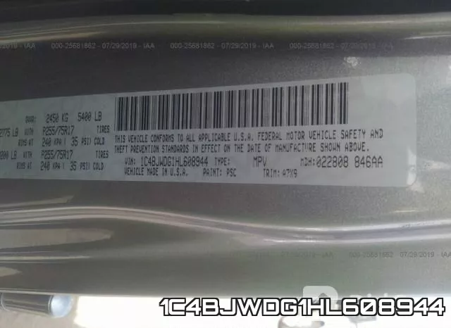1C4BJWDG1HL608944 фото 10