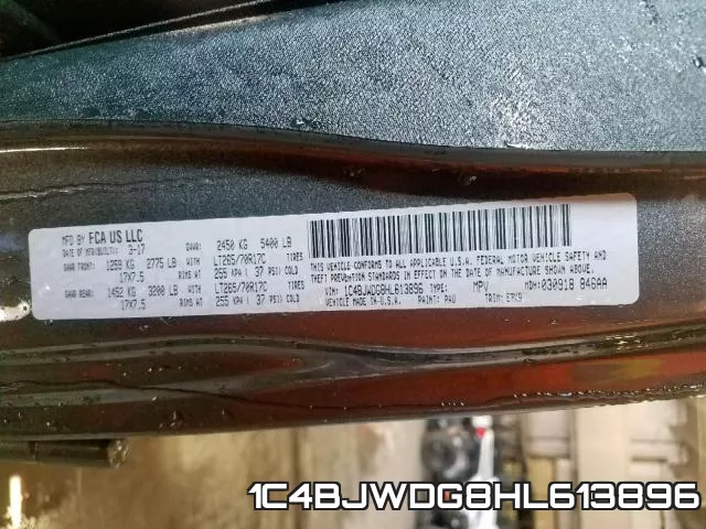 1C4BJWDG8HL613896 фото 2