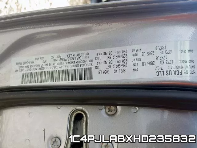 1C4PJLABXHD235832 фото 2