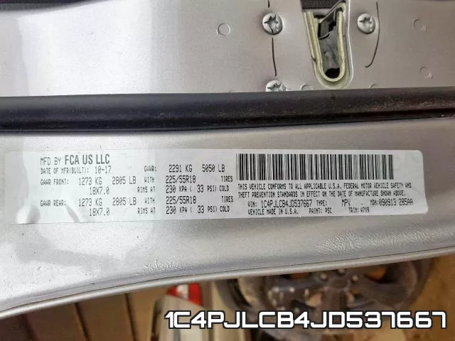 1C4PJLCB4JD537667 фото 2