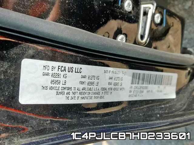 1C4PJLCB7HD233601 фото 2