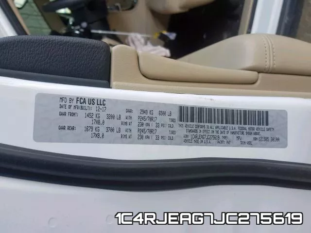 1C4RJEAG7JC275619 фото 2