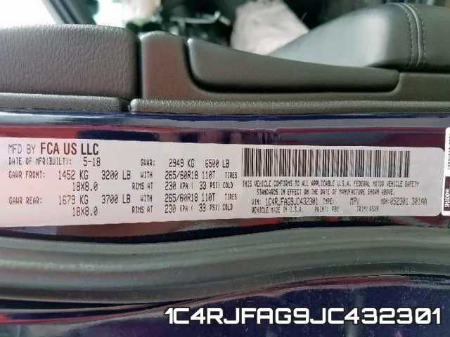 1C4RJFAG9JC432301 фото 2
