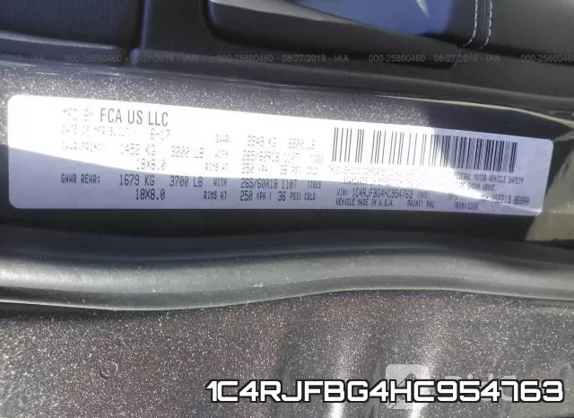 1C4RJFBG4HC954763 фото 10