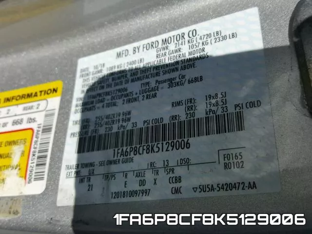 1FA6P8CF8K5129006 фото 2