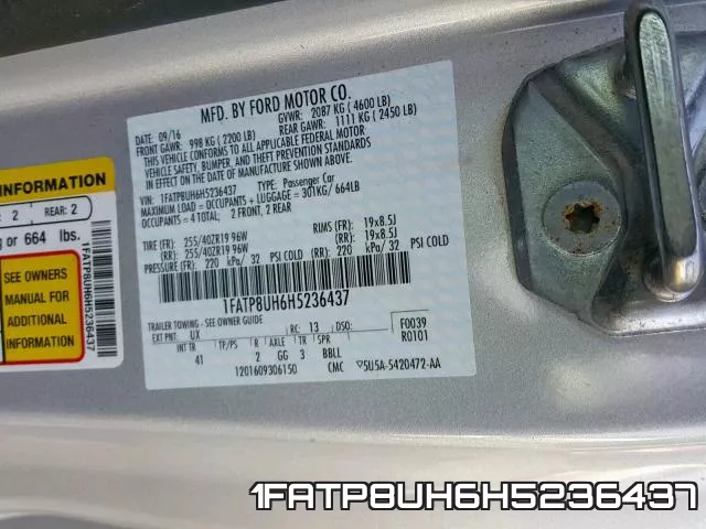 1FATP8UH6H5236437 фото 2