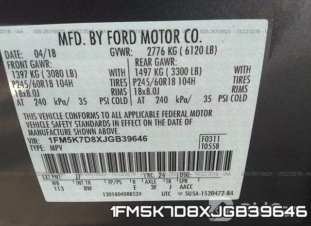 1FM5K7D8XJGB39646 фото 10