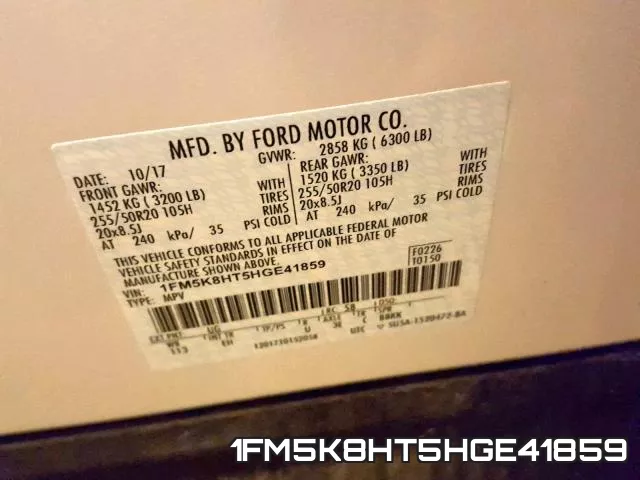1FM5K8HT5HGE41859 фото 2