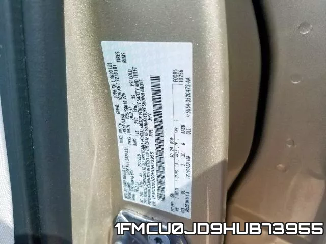 1FMCU0JD9HUB73955 фото 2