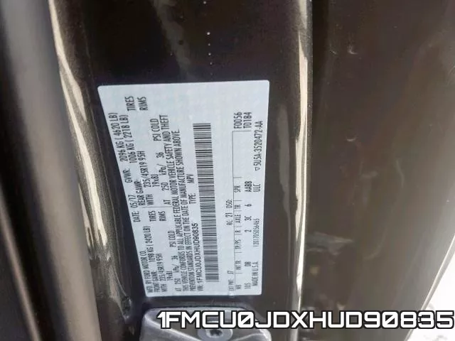 1FMCU0JDXHUD90835 фото 2